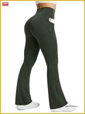 Women's Flared Yoga Pants with Pockets High Waisted Bootcut Leggings